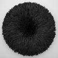 Black juju hat| Wall hangings| Cameroon juju hat| All black feathers wall decor| Handmade African juju hat| Boho wall decor| Tyn hat