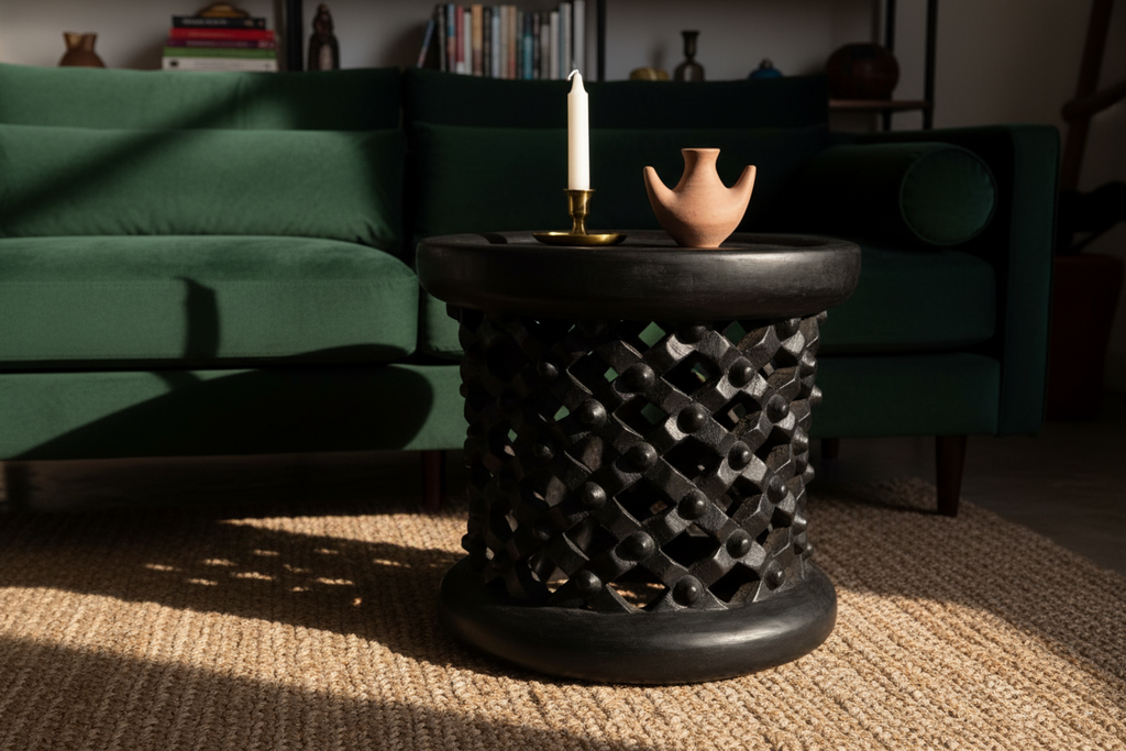 Bamileke stools| Coffee tables for interior and outdoor decor| Living room furnitures| Home decor side tables| Bird nest