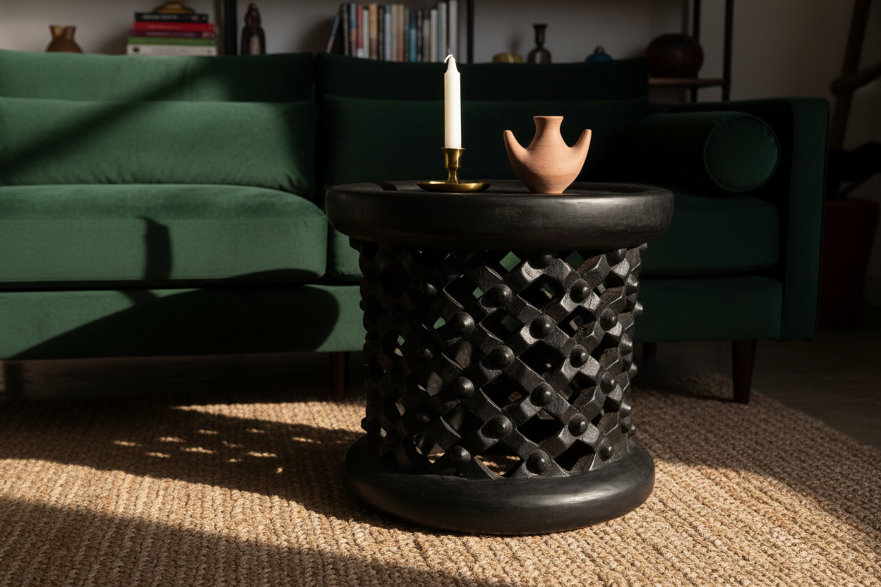 Bamileke stools| Coffee tables for interior and outdoor decor| Living room furnitures| Home decor side tables| Bird nest