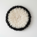Black edges and White centre juju hat for home decor and wall hangings| Boho wall decor| Handmade Bamileke juju hat
