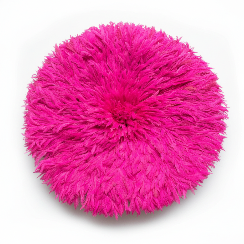 Juju hat Hot pink|  Bamileke juju hat| Fuchsia juju hat| Tyn hat| Interior decor| Wall decor| Wall hangings| Boho decor| African juju art