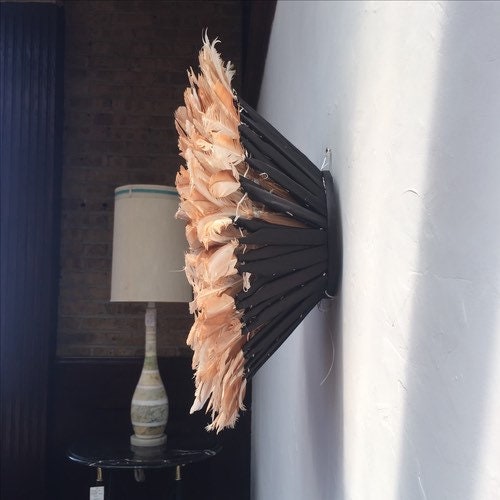 Salmon Pink juju hat| African handmade juju hat| Interior decor| Tyn hat