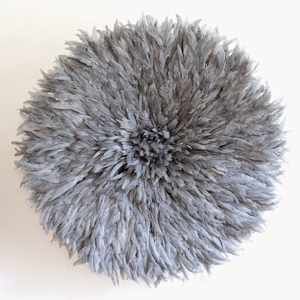 Juju hat gray| African handmade juju hat| Interior decor| Bamileke headdress| Wall decor| Wall hanging| Juju art| Home decor