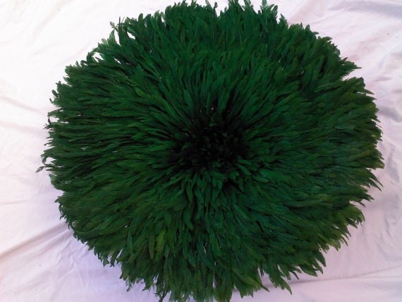 Forest Green juju hat| African handmade juju hat| Interior decor| Wall hangings| Boho decor