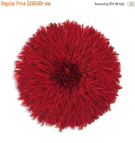 Dark Red juju hat for wall decor and wall hangings| African handmade juju hat| Interior decor| Tyn hat