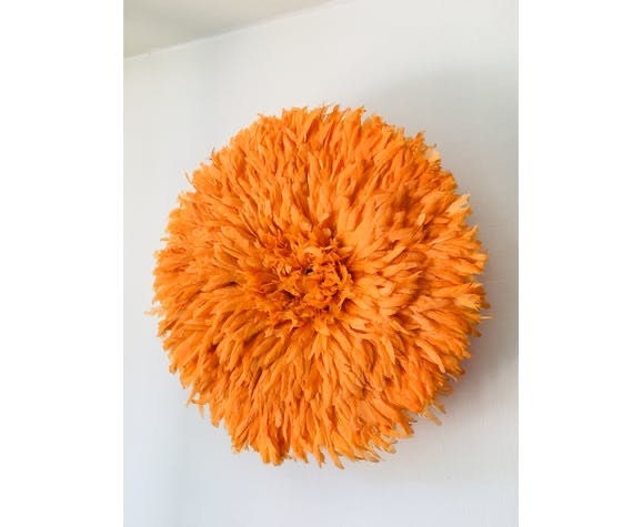 Juju hat burnt orange| Handmade African juju hat| Tyn hat| Wall decor| Wall hangings