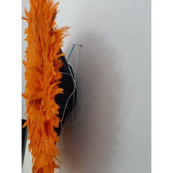Juju hat burnt orange| Handmade African juju hat| Tyn hat| Wall decor| Wall hangings