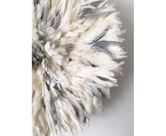 White speckled gray juju hat| Handmade juju hat| Interior decor| Speckled juju hat| Wall hangings| wall decor| home decor| Juju art