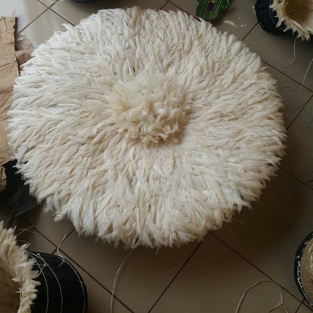 White juju hat| wall decor and wall hangings| African handmade juju hat| Tyn hat| Bamileke headdress| Boho decor| ivory juju hat| juju art