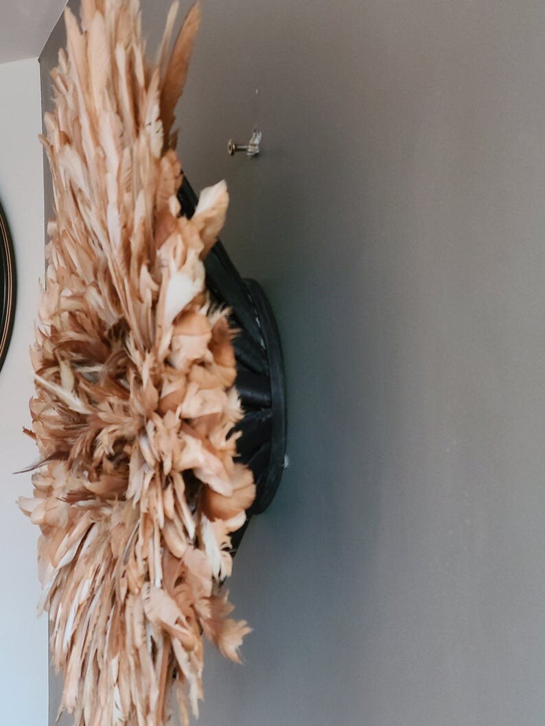 Tan or brown juju hat for home decor and wall hangings| African juju hat| Wall decorations