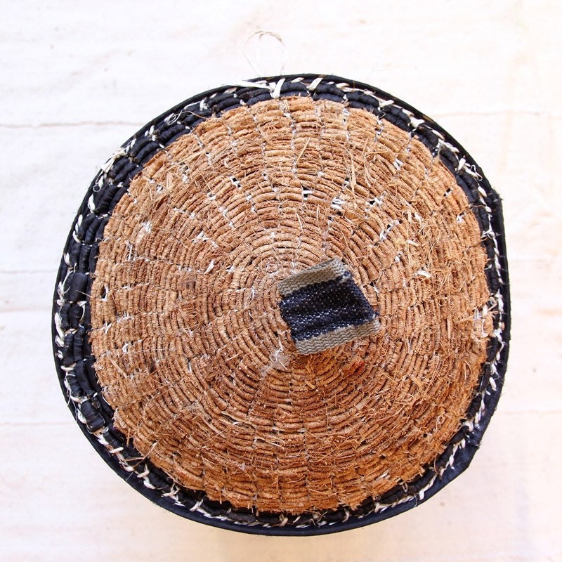 White and Natural African juju hat for wall decor| Wall hangings| Tyn hat| Boho wall decor| Bamileke headdress