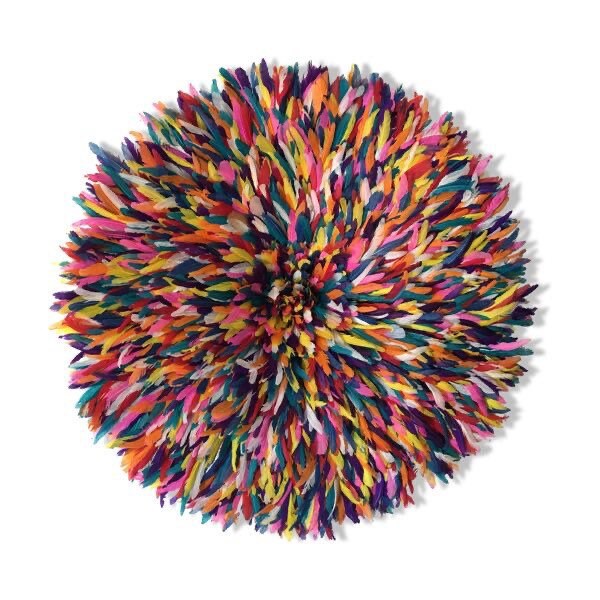 Juju hat multicolor/Rainbow  for wall hangings and wall decor| Bamileke juju hat| Handmade African juju hat| Tym hat| Home decor| Boho decor