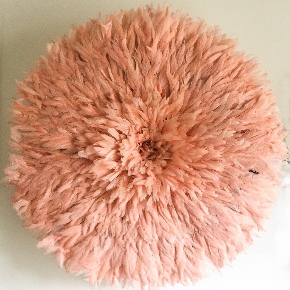 Salmon Pink juju hat| African handmade juju hat| Interior decor| Tyn hat