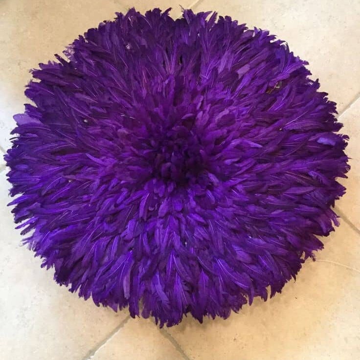 Juju hat Purple for wall hangings and wall decor| Bamileke juju hat| Handmade African juju Art| home decor| Wall art