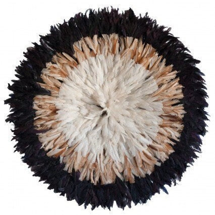 White, tan and black  juju hat| African handmade juju hat| Boho wall decor| Wall hangings