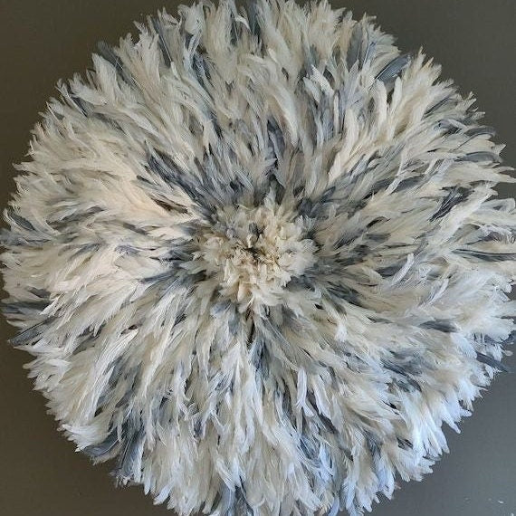 White speckled gray juju hat| Handmade juju hat| Interior decor| Speckled juju hat| Wall hangings| wall decor| home decor| Juju art