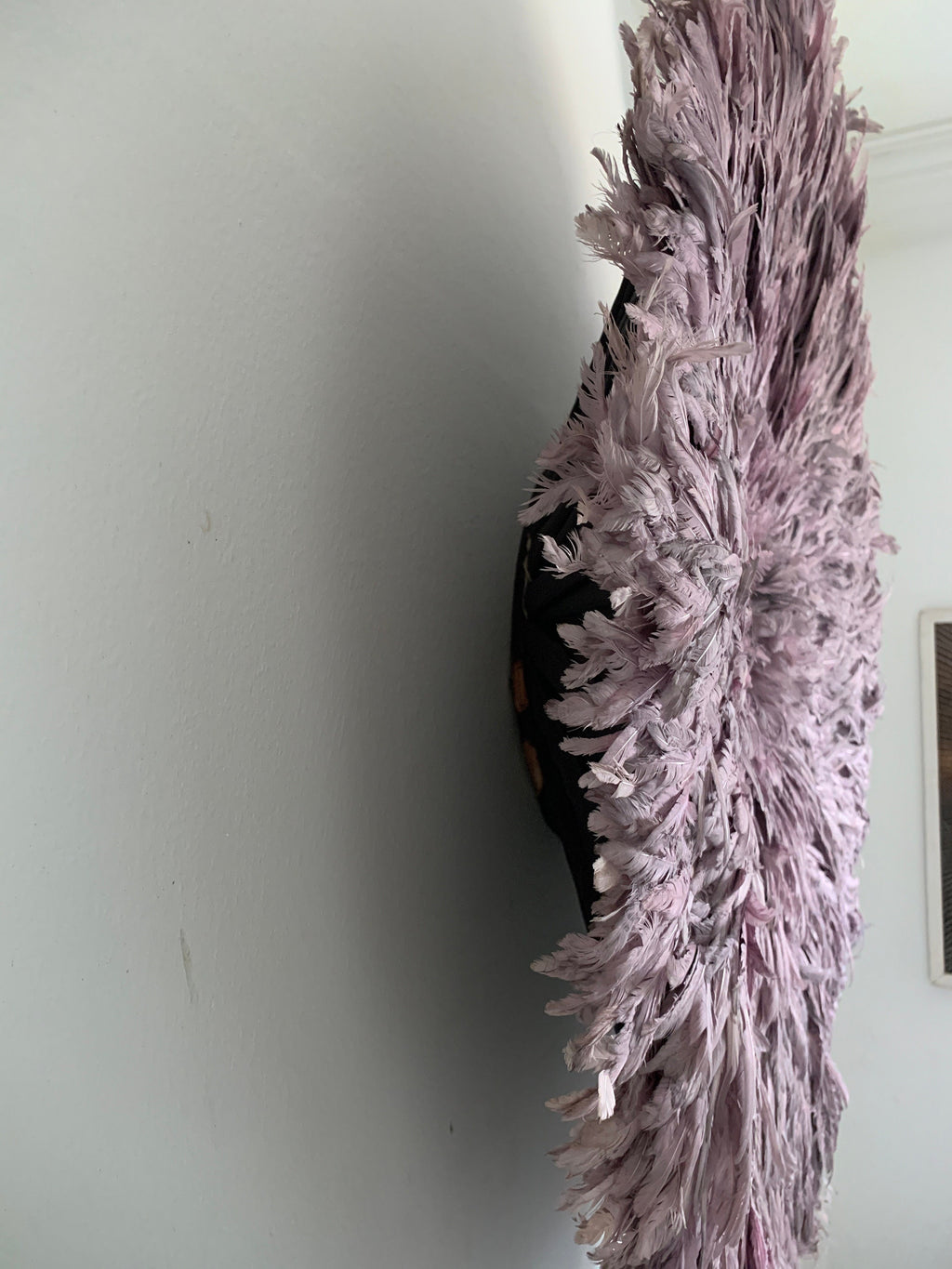 Juju hat Mauve| Purple juju hat| Tyn hat| Interior decor| Wall decor| Wall hangings| Boho decor| African juju Art| Bamileke juju hat