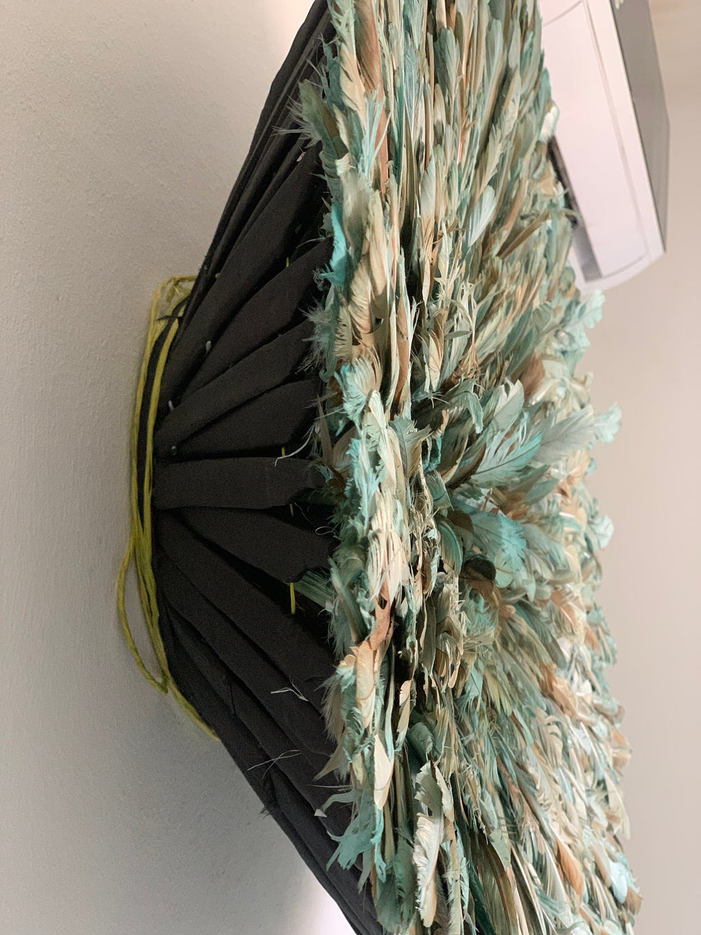 Juju hat petrol green| Bamileke juju hat| Tan juju hat| Tyn hat| Interior decor| Wall decor| Wall hangings| Boho decor| African juju hat