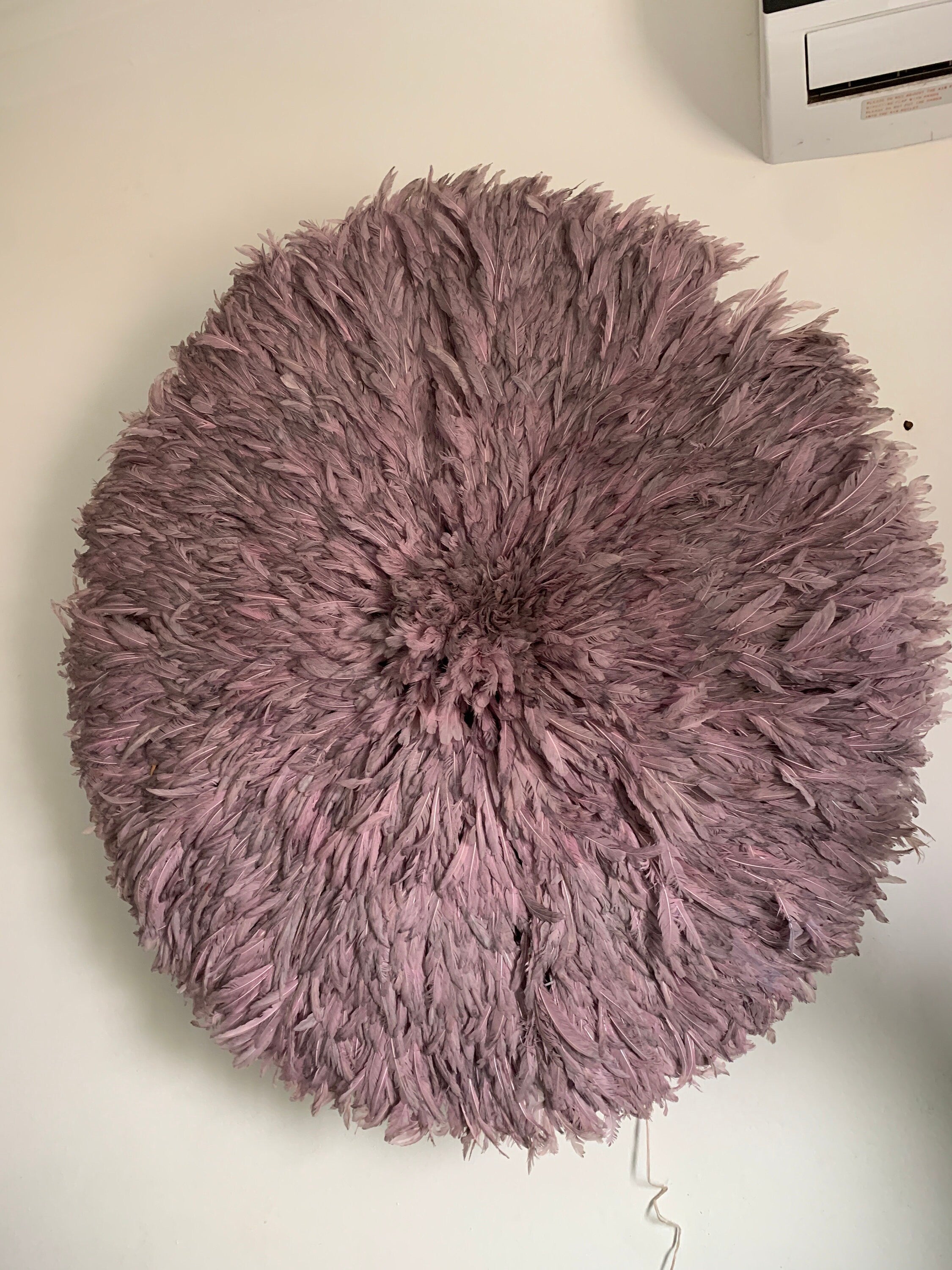 Juju hat Mauve| Purple juju hat| Tyn hat| Interior decor| Wall decor| Wall hangings| Boho decor| African juju Art| Bamileke juju hat