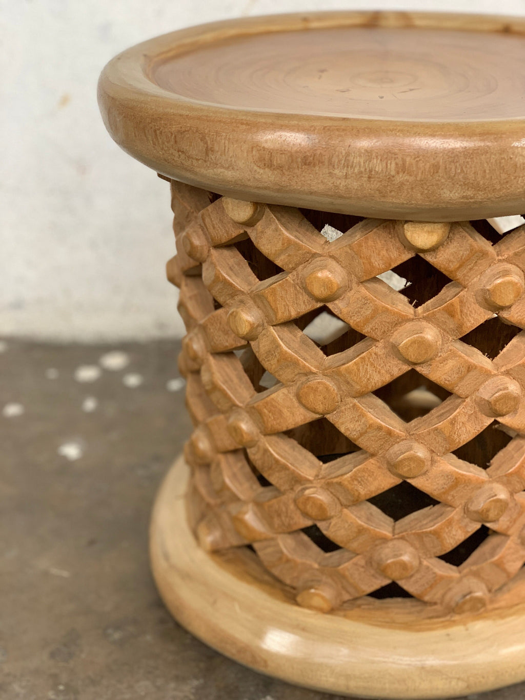 Bamileke stools set of 2 in brown| Coffee tables for interior and outdoor decor| African Living room furnitures| Home decor| Side tables|