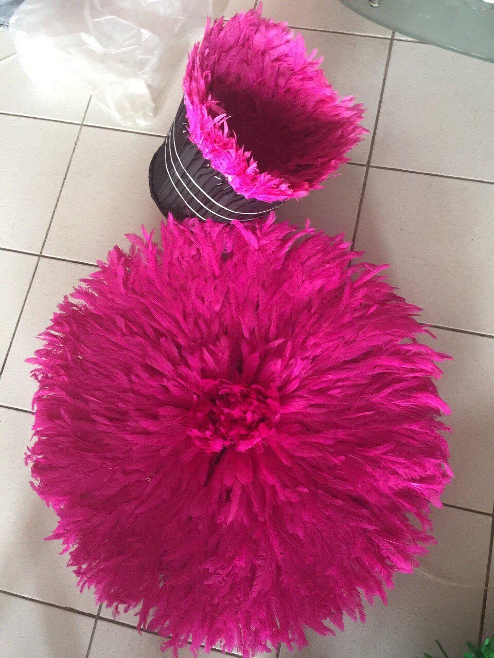 Juju hat Hot pink|  Bamileke juju hat| Fuchsia juju hat| Tyn hat| Interior decor| Wall decor| Wall hangings| Boho decor| African juju art
