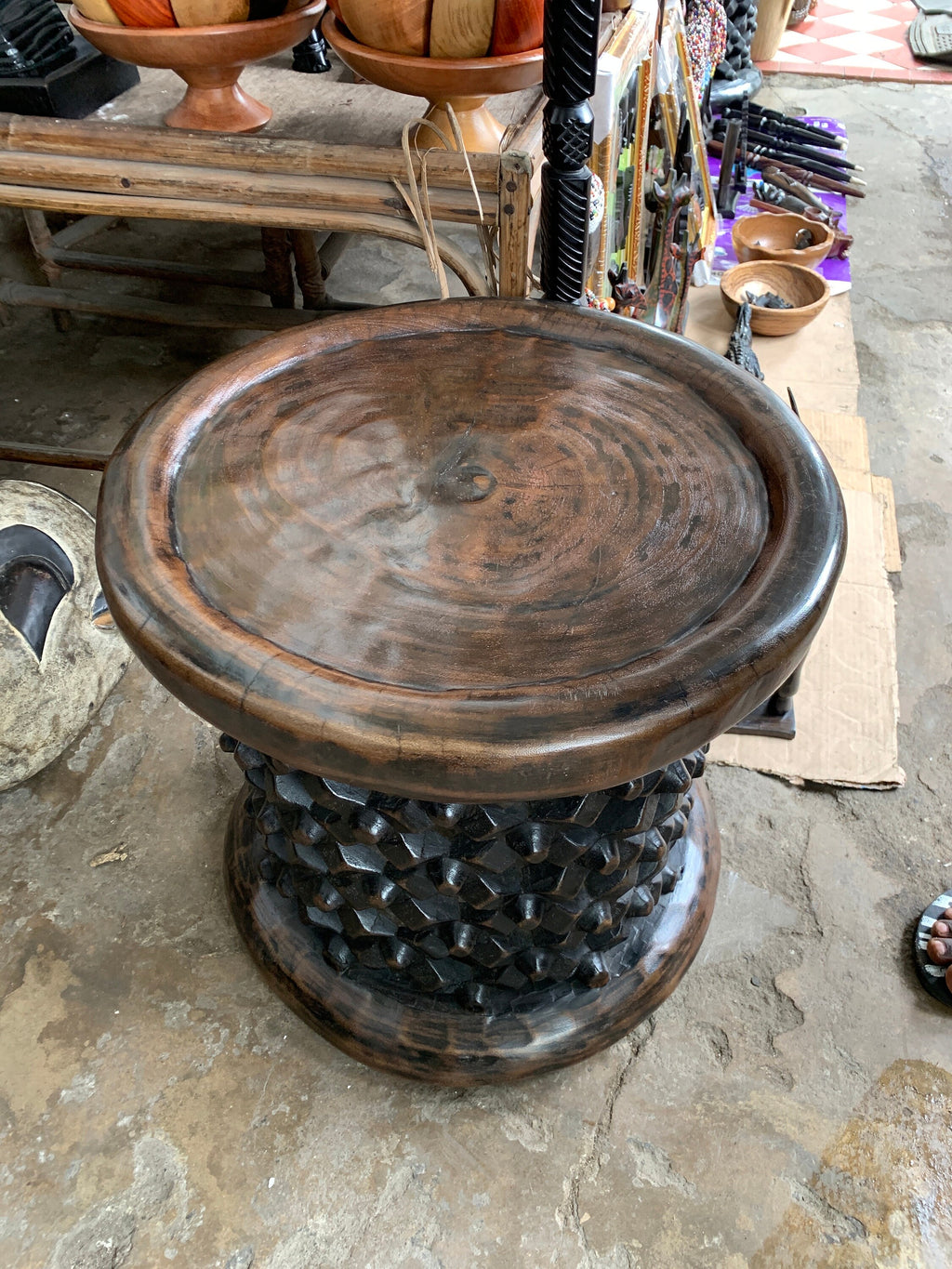Bamileke stools| Coffee black tables for interior and outdoor decor| Living room African furnitures| Home decor side tables| Bird nest
