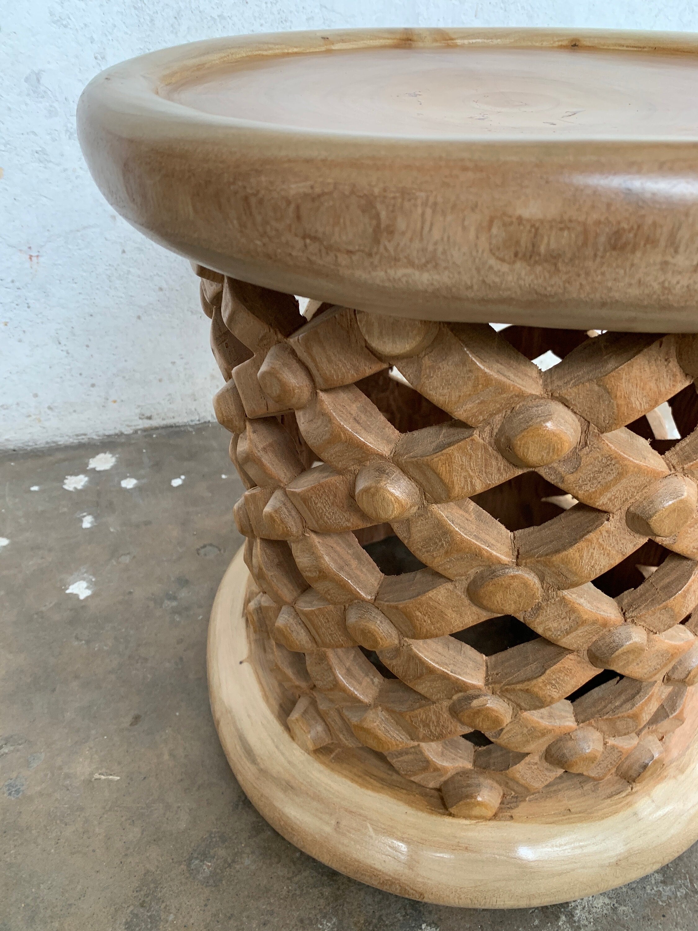 Bamileke stools set of 2 in brown| Coffee tables for interior and outdoor decor| African Living room furnitures| Home decor| Side tables|