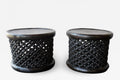 Bamileke stools in black| Coffee tables for interior and outdoor decor| Living room furnitures| Home decor| Side tables| African furniture