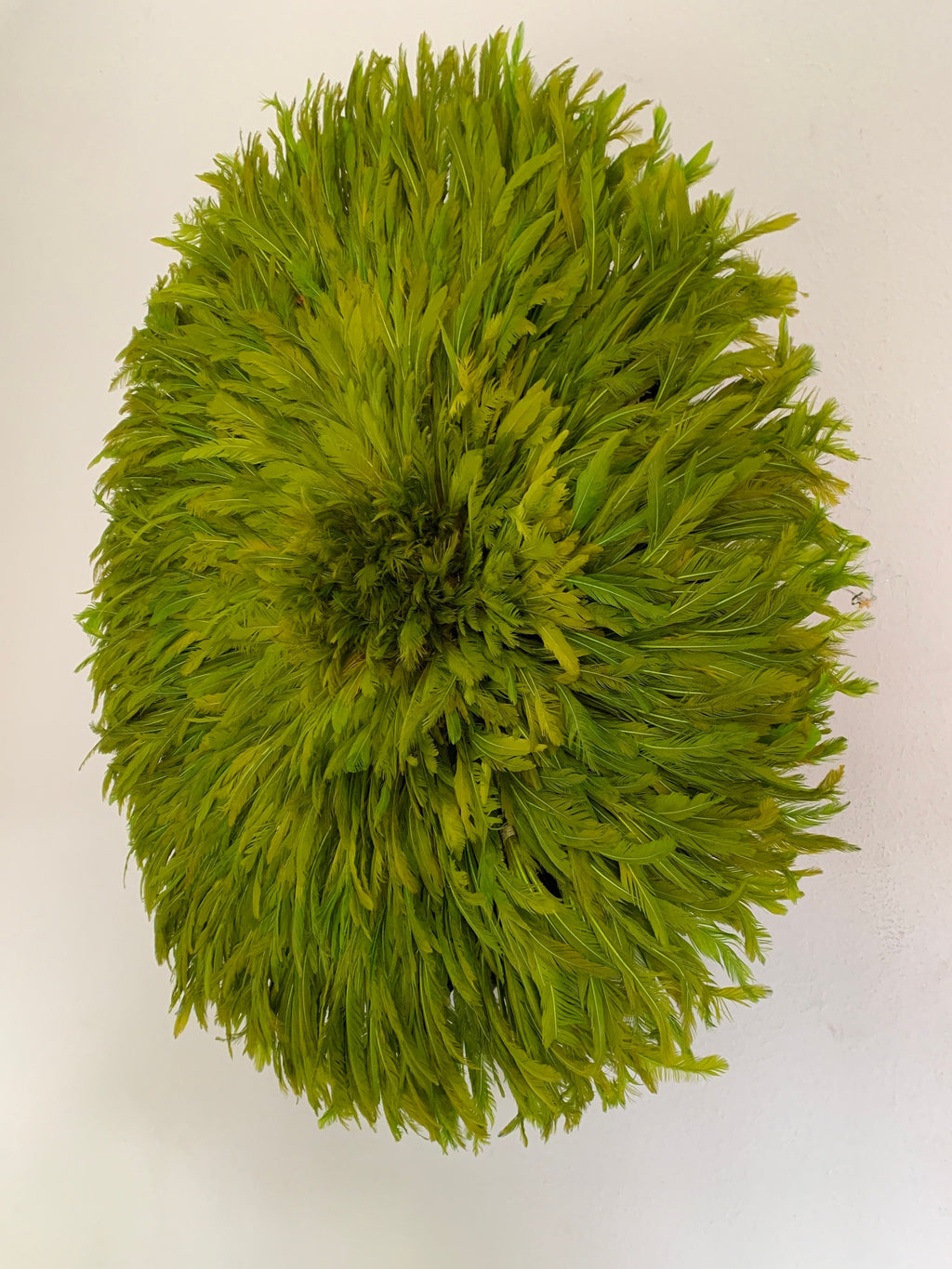 Juju hat Olive Green for interior decor and wall decor| Bamileke headdress| African handmade juju art| wall hangings| Home decor