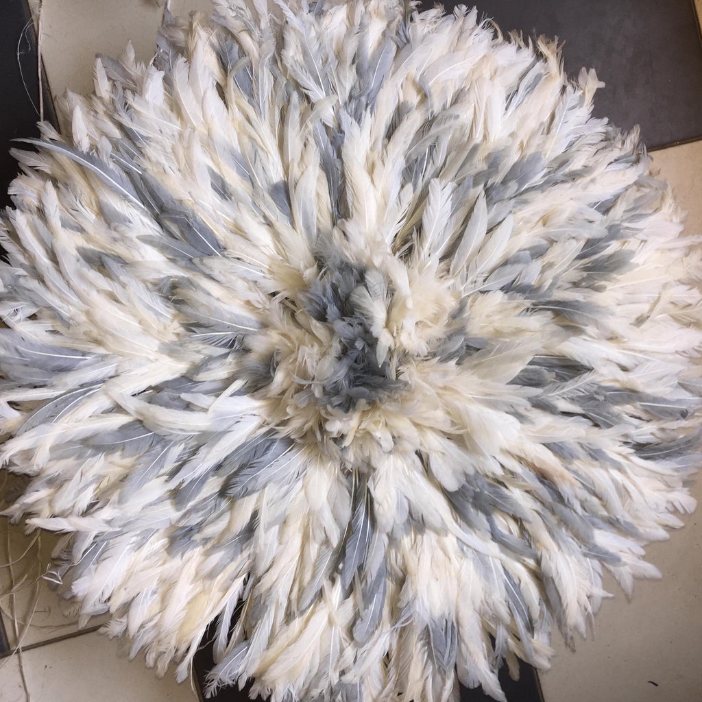 White speckled gray juju hat| Handmade juju hat| Interior decor| Speckled juju hat| Wall hangings| wall decor| home decor| Juju art