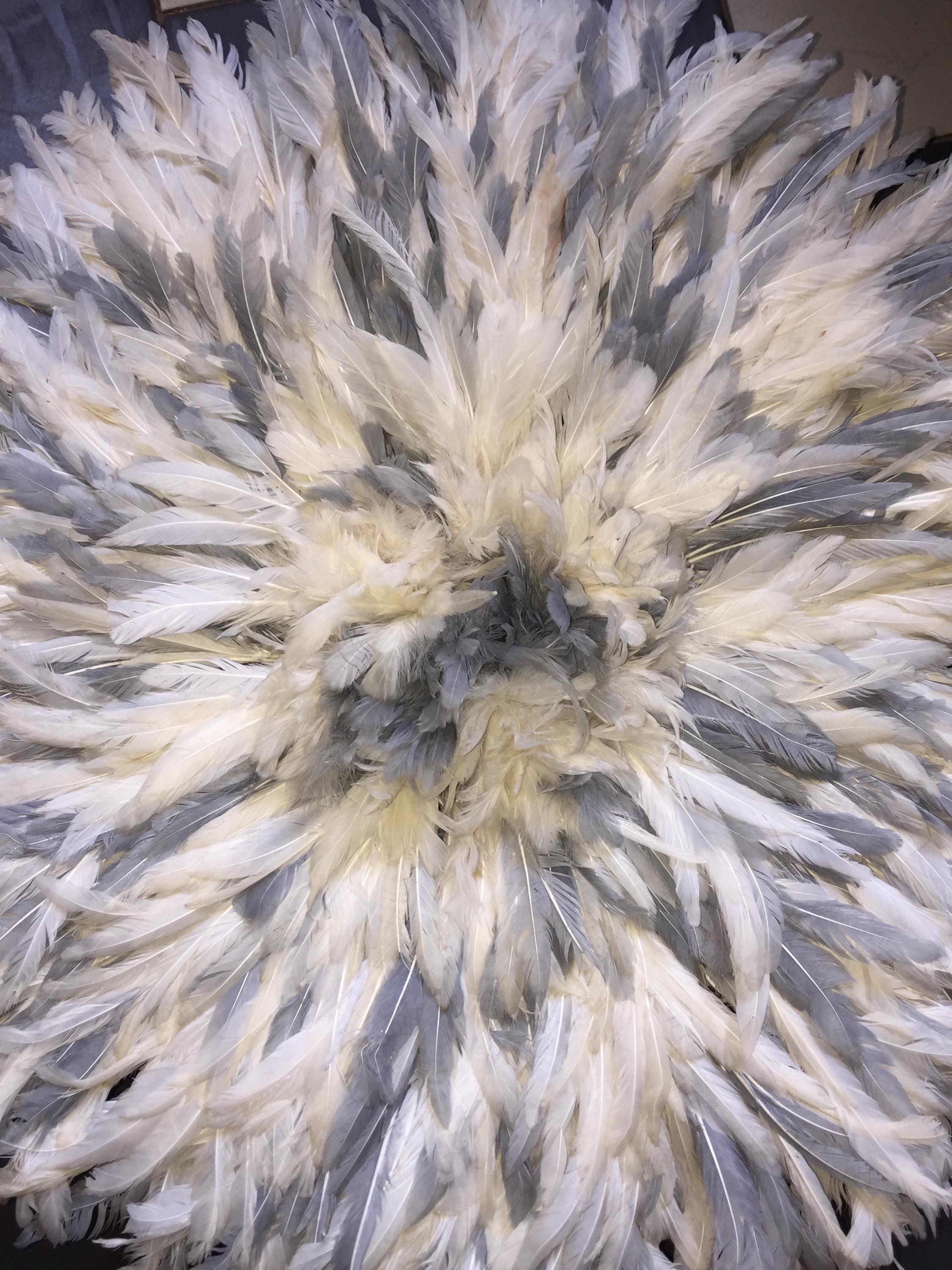 White speckled gray juju hat| Handmade juju hat| Interior decor| Speckled juju hat| Wall hangings| wall decor| home decor| Juju art