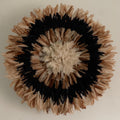Juju hat Tan\Black\White for wall hangings and decor| Bamileke African Handmade juju Art| home decor| Wreath| Afrohemian| Feather Mandala