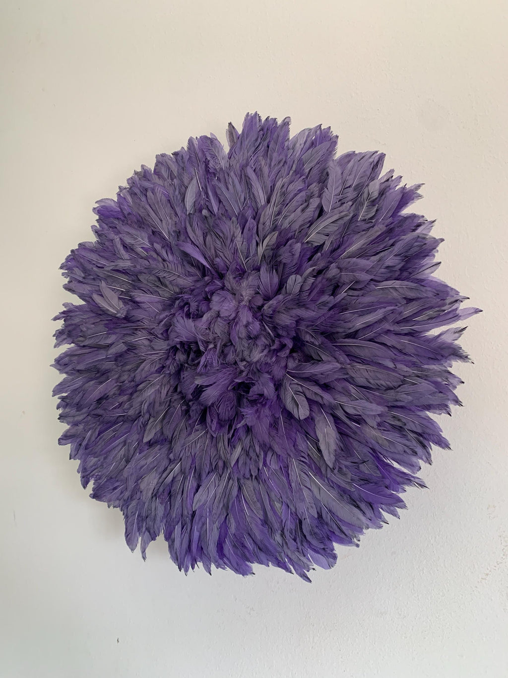 Purplish Gray juju hat| African home wall decor| bedroom hangings| Boho living room style| juju art| Bamileke feather hat tyn| Afrohemian