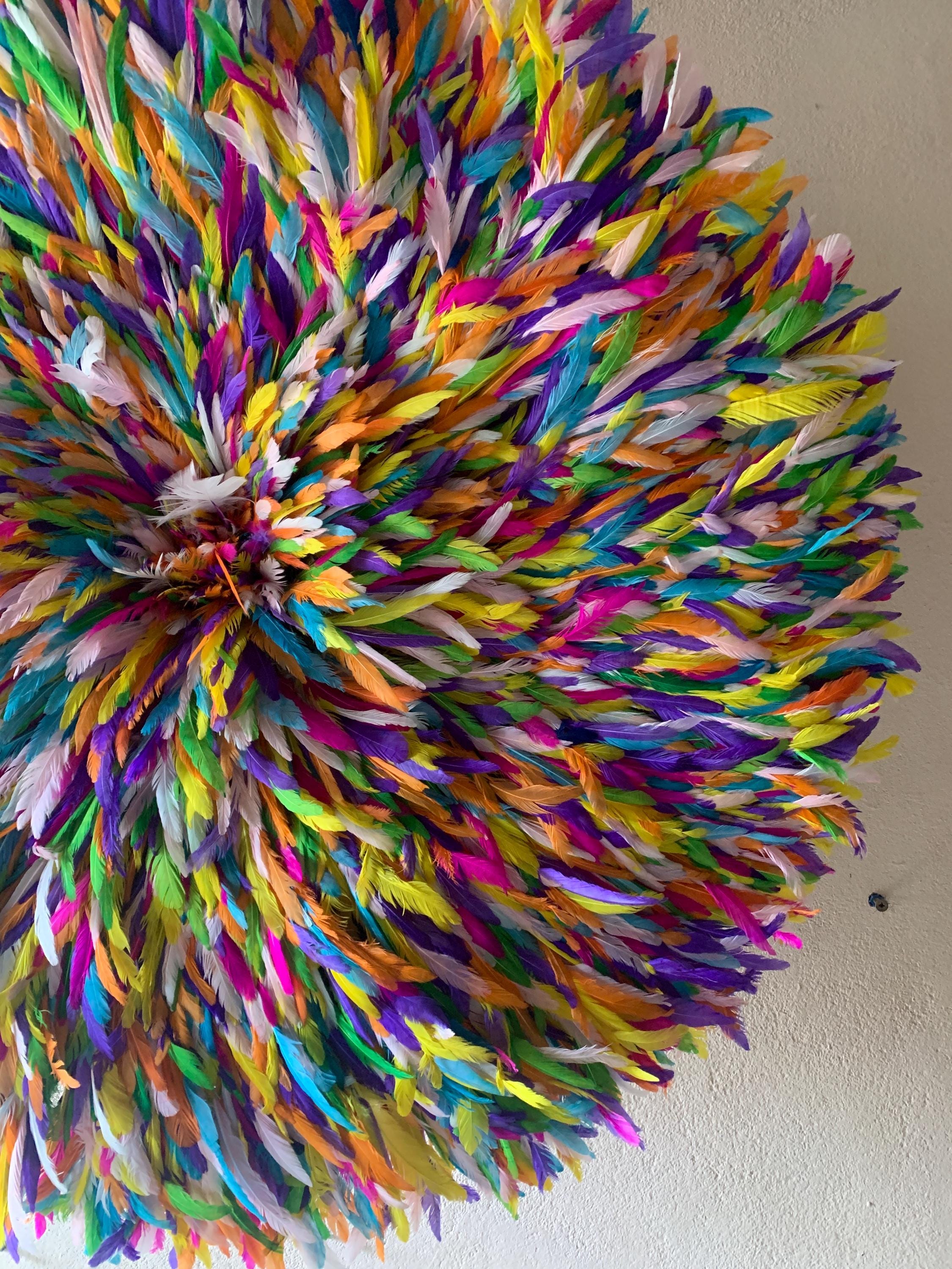 Juju hat multicolor/Rainbow  for wall hangings and wall decor| Bamileke juju hat| Handmade African juju hat| Tym hat| Home decor| Boho decor