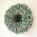 Juju hat petrol green| Bamileke juju hat| Tan juju hat| Tyn hat| Interior decor| Wall decor| Wall hangings| Boho decor| African juju hat